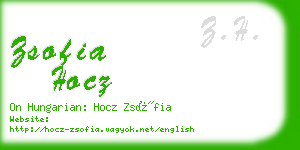 zsofia hocz business card